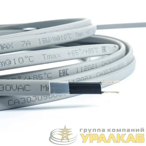 Кабель нагревательный саморег. 16Вт/м 17AWG бытового применения для стальных трубопроводов неэкранир. термопласт Extherm LXTC16-2 детальная картинка