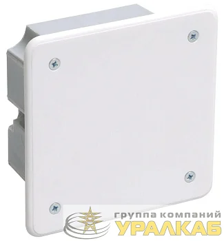 Коробка распаячная СП 92х92х45 КМ41021 для полых стен (с саморезами метал. лапки. с крышкой) IEK UKG11-092-092-040-M