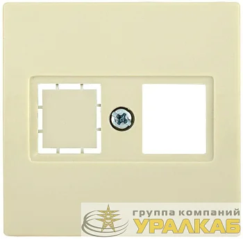 Накладка телеф. BOLERO НТ12-1-БК RJ12/HDMI крем. IEK ENB11-T-K33