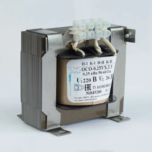 Трансформатор ОСО-0.25-09 220/42В УХЛ3 Кострома 
