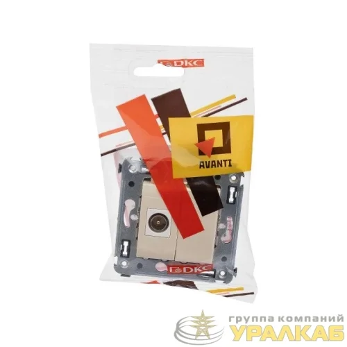 Розетка телевизионная одиночная TV СП Avanti "Ванильная дымка" DKC 