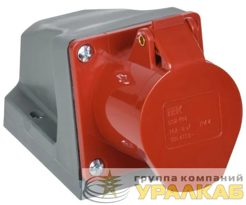 Розетка ОП 16А 380В 3P+PЕ ССИ-114 IP44 IEK PSR12-016-4 детальная картинка