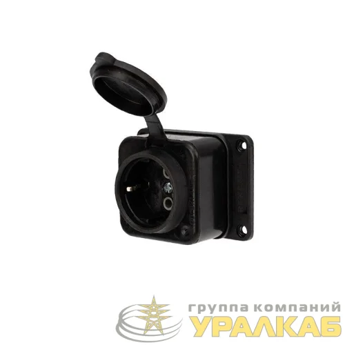 Розетка штепсельная влагозащ. с/з 16А IP54 каучук Rexant 111-111 детальная картинка