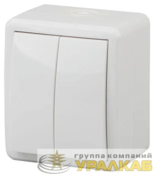 Выключатель 2-кл. ОП Эра Эксперт 10А IP54 11-1404-01 250В 10AX бел. Эра Б0020675 Выключатель 2-кл. ОП Эра Эксперт 10А IP54 11-1404-01 250В 10AX бел. Эра Б0020675