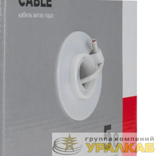 Кабель витая пара U/UTP кат.5E 2х2х24AWG solid CU PVC сер. (м) Rexant 01-0023 детальная картинка