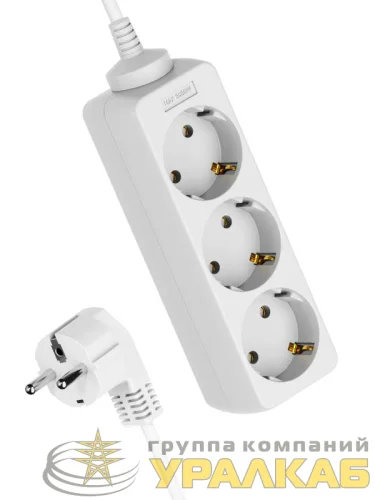 Удлинитель 3х3м с заземл. 16А IP20 ПВС 3х1 КОСМОС 