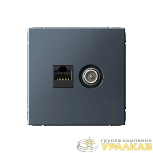 Розетка компьютерная + телевизионная 2-м ArtGallery RJ45 + TV кат.5E грифель SE 