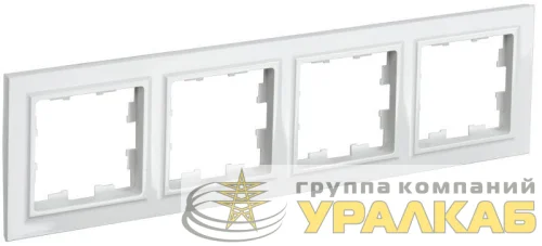 Рамка 4-м BRITE РУ-4-БрБ бел. IEK BR-M42-K01 детальная картинка