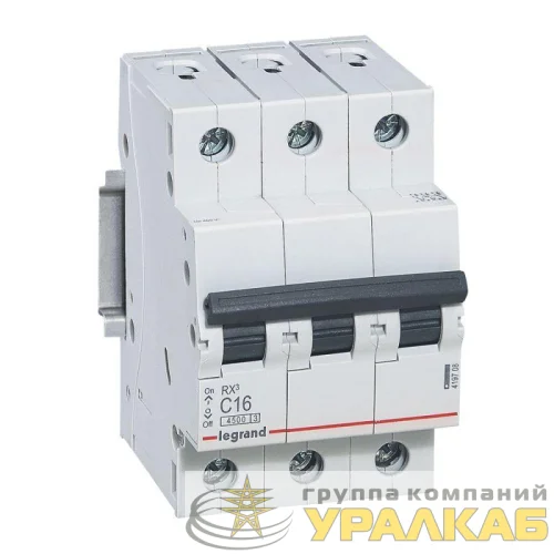 Выключатель автоматический модульный 3п C 16А 4.5кА RX3 Leg 419708 детальная картинка
