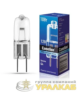Лампа галогенная JC 10Вт 12В капс. g4 Camelion 2167