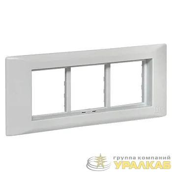 Рамка+суппорт на 6 мод. (3 поста) для парапетного кабельного канала C-Line EKF sup-6-105-50