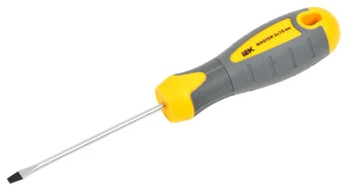 Отвертка шлицевая Master 3х75мм IEK 