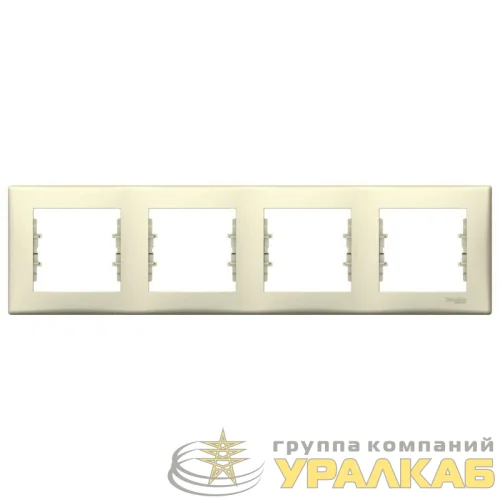 Рамка 4-м Sedna горизонт. беж. SchE SDN5800747 детальная картинка