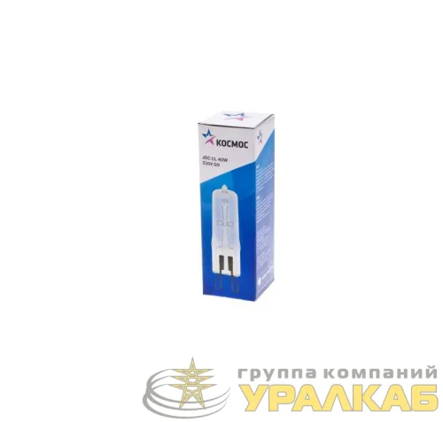 Лампа галогенная JDC 40Вт капсула G9 3000К 240В CL КОСМОС LKsmJDC220VCL40W детальная картинка