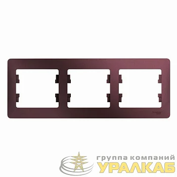 Рамка 3-м Glossa горизонт. баклажан. SE GSL001103