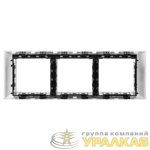 Рамка-суппорт 6мод. Avanti для In-liner Front серебристый металлик DKC 4404916 детальная картинка