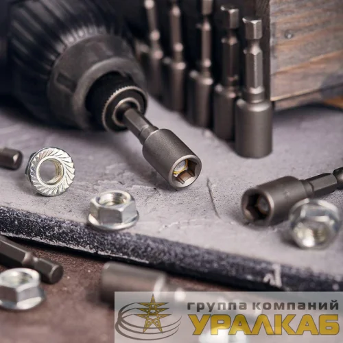 Ключ-насадка 8х48мм 1/4дюйм магнитная (уп.20шт) Kranz KR-92-0401 детальная картинка