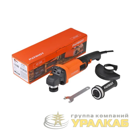 Машина углошлифовальная (УШМ) AG 128E диск 125мм двуручная пылезащищенная PATRIOT 110301129 детальная картинка