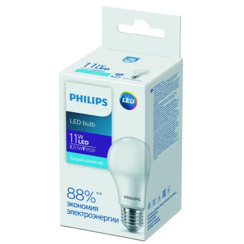 Лампа светодиодная Ecohome LED Bulb 11Вт E27 6500К 1PF Philips 929002299867 детальная картинка