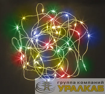 Гирлянда светодиодная 80 709 NGF-SM01-10RGBY-10-1.2m-2AA-SL-IP20 Navigator 