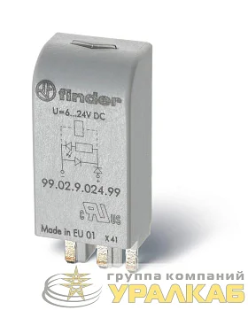 Модуль индикации и защиты диод ( + A1) 6...220В DC FINDER 9902300000
