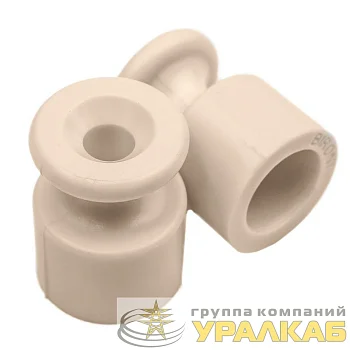 Изолятор для наружного монтажа пластик песочн. зол. (уп.10шт) Bironi B1-551-24-10