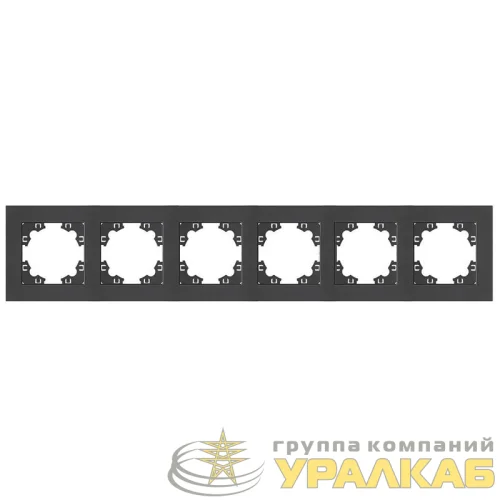 Рамка 6-м Афина универс. графит Universal A1043-Gr детальная картинка