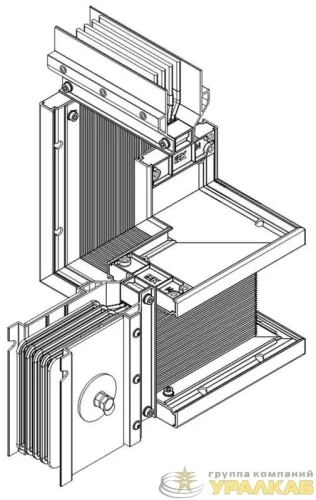 Секция Z-образ. лев. вверх 630А Al 3L+N+PER IP55 тран. IEK 