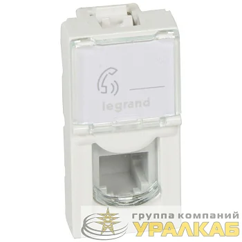 Розетка телефонная 1-м СП 1мод. Mosaic RJ11 4 контакт. механизм Leg 