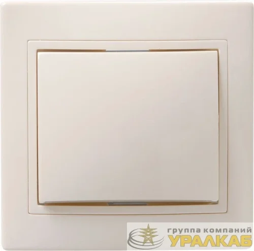 Выключатель кнопочный 1-кл. СП Кварта 10А IP20 ВСк10-1-0-ККм крем. GENERICA 