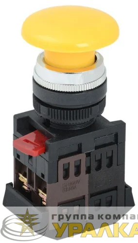 Кнопка "Грибок" AEA-22 d22мм 1з+1р желт. IEK BBG30-AEA-K05 детальная картинка