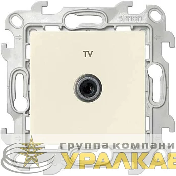 Розетка телевизионная одиночная TV СП Simon 24 IP20 механизм сл. кость Simon 2450477-031