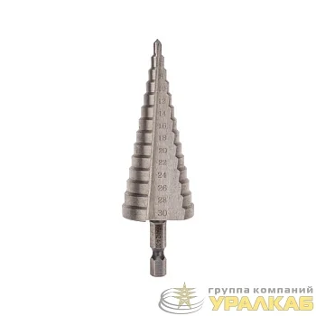 Сверло ступенчатое по металлу 4.0-30.0мм Kranz 