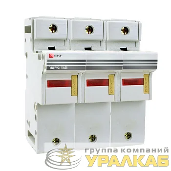 Предохранитель-разъединитель для ПВЦ 10х38 3п EKF pr-10-38-3