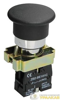 Кнопка управления "Грибок" LAY5-BC21 1НО черн. KARAT IEK 