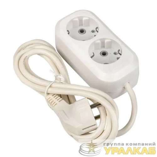 Удлинитель 2х2м с заземл. 16А IP20 Эксперт 3.0кВт ПВС 3х1 EKF 