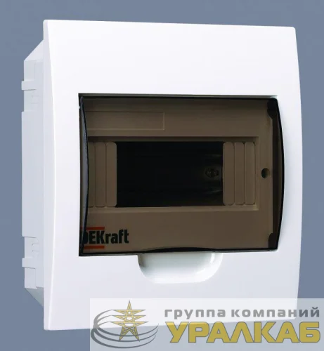 Корпус встраиваемый ЩРВ-П-8 22х20х9 8мод. IP41 пластик. DEKraft 