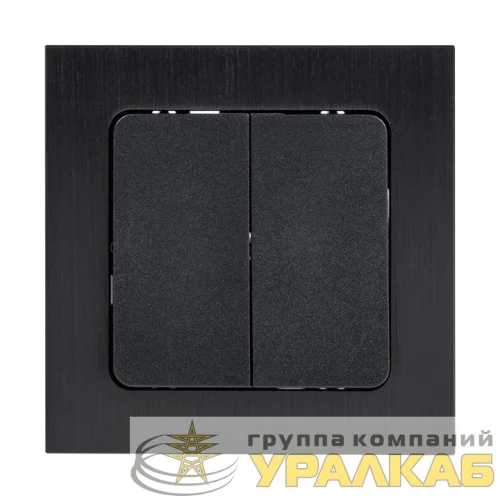 Переключатель проходной 2-кл. Стокгольм 10А механизм черн. PROxima EKF 