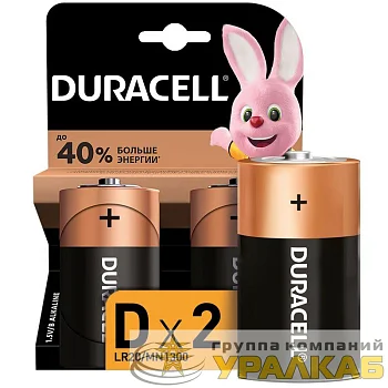 Элемент питания алкалиновый D/LR20/MN 1300 BP-2 (блист.2шт) Duracell Б0014055