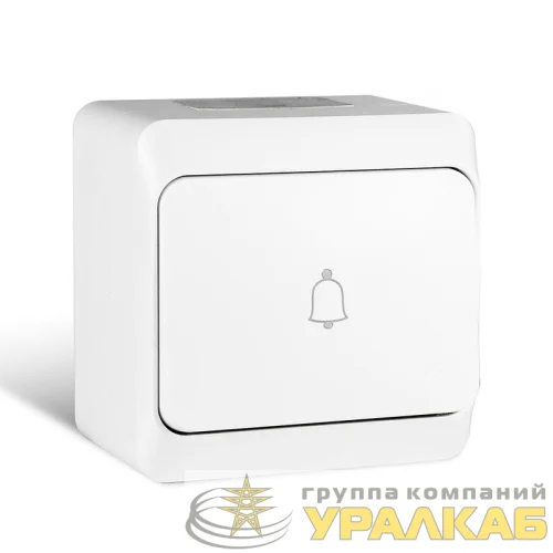 Кнопка звонка ОП Nix 10А IP54 250В бел. TOKOV ELECTRIC TKE-NX-DB-C01-IP54 детальная картинка