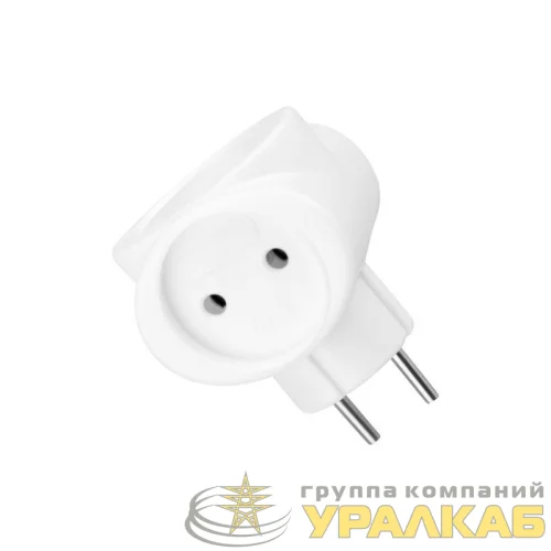 Разветвитель 3-м 6А IP20 220В биметал. бел. Rexant 