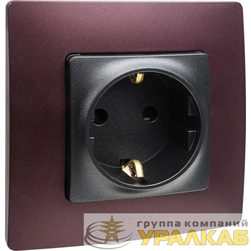 Рамка 1-м Etika сливовый Leg 