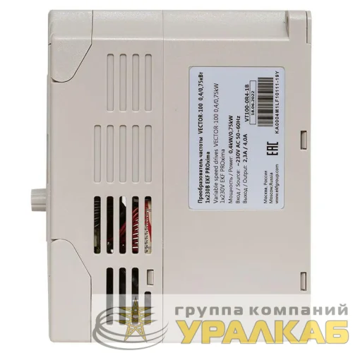 Преобразователь частоты 0.4/0.75кВт 1х230В VECTOR-100 PROxima EKF VT100-0R4-1B детальная картинка