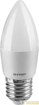 Лампа светодиодная 71 631 OLL-C37-6-230-4K-E27-FR 6Вт свеча 4000К нейтр. бел. E27 470лм 220-240В ОНЛАЙТ 71631
