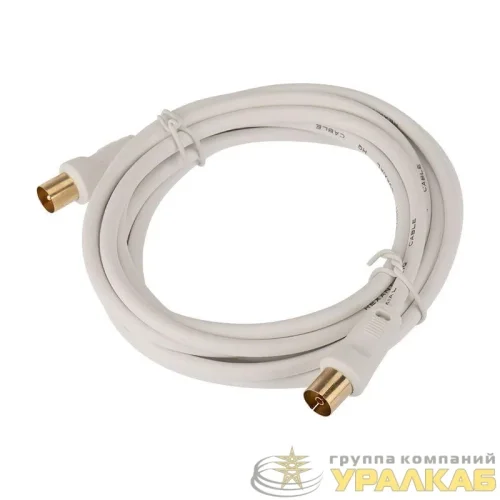 Шнур TV Plug - TV Jack 3м бел. Rexant 