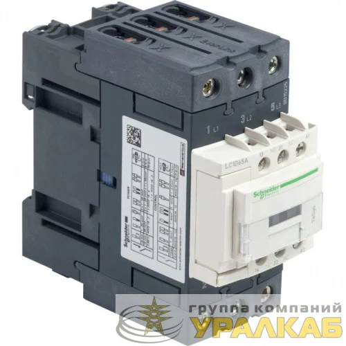 Контактор 3п 65А D65 1НО+1Н3 220В AC SchE LC1D65AM7 детальная картинка