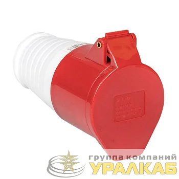 Розетка кабельная 32А 380В 3P+РЕ IP44 (224) EKF ps-224-32-380