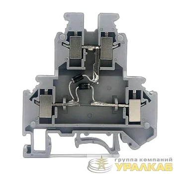 Клемма со встроенным диодом винтовой зажим 4 точки подключения 4кв.мм сер. DKC 