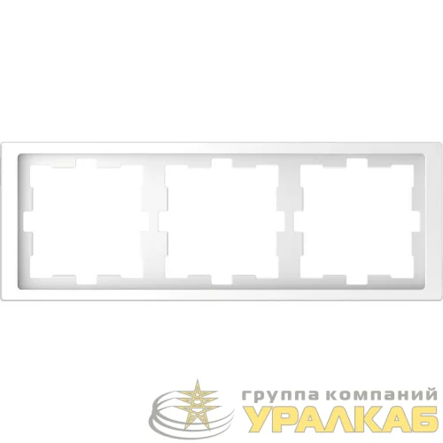 Рамка 3-м Merten D-Life SD бел. лотос SchE MTN4030-6535 детальная картинка