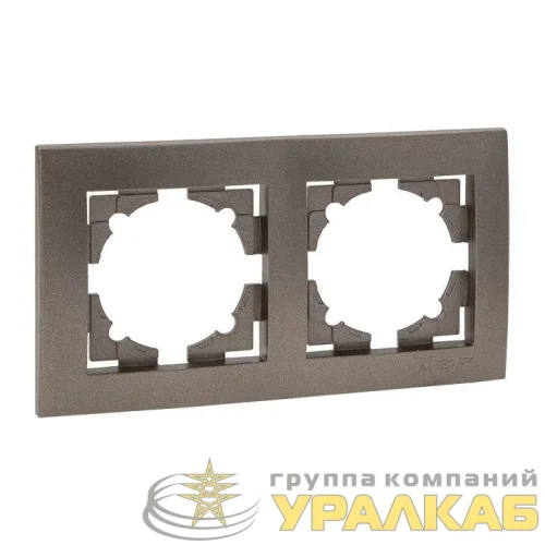 Рамка 2-м Валенсия графит EKF EWM-G-302-60 детальная картинка